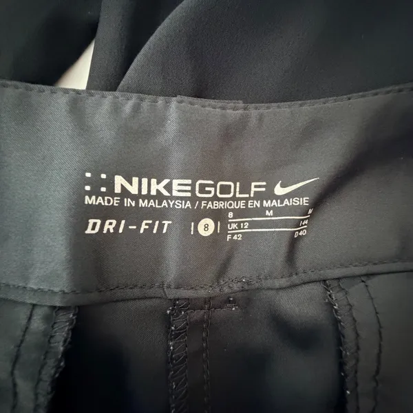 Nike‎ Golf Dri-FIT Womens 8 Black Cropped Trousers Pants Activewear Capri Sporty - Image 5