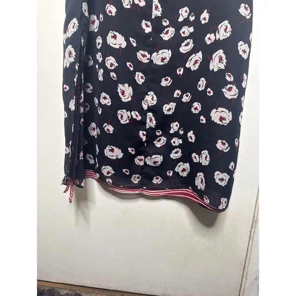 Navy/black Floral Slip Dress | 90s Minimalist Long-Romantic Grunge - Image 4