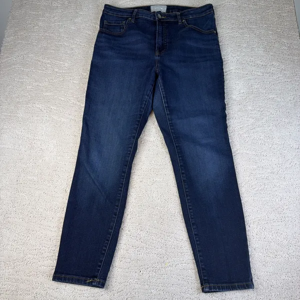 Women's‎ Everlane Size 31 Curvy High Rise Skinny Crop Jean Dark Wash - Image 3