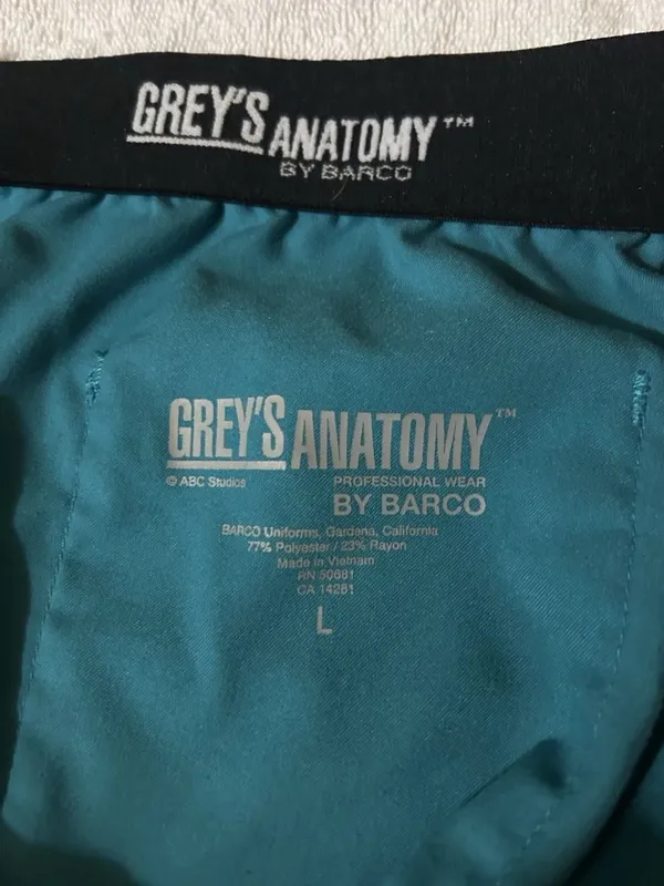 Greys Anatomy by Barco Womens Scrub Pants Blue L Solid Woven Poly/Rayon - Image 9