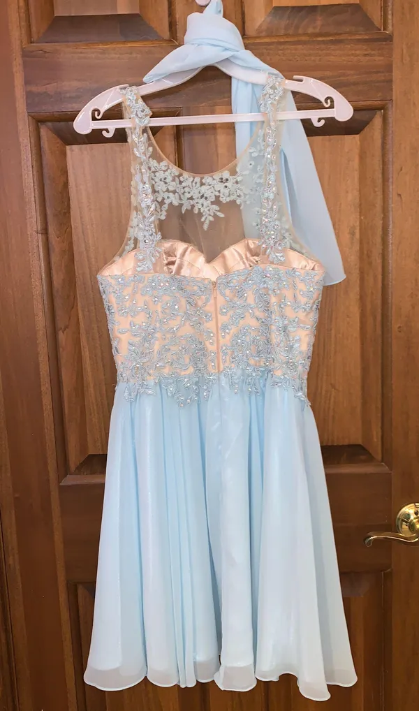 PromGirl Blue Homecoming Dress - Image 3