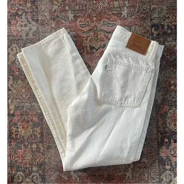 Levi’s 501 Straight Leg Jeans - White - 26 - Image 4