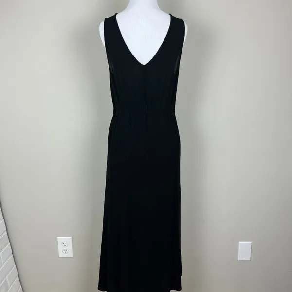 World‎ Market Dress Womens Small Medium Black Embroidered Floral Maxi Boho India - Image 9