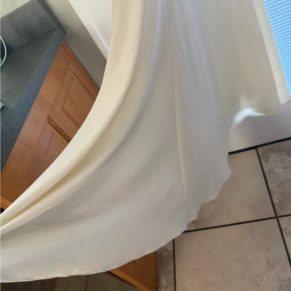Jovani Elegant Cream Halter Maxi Dress - Image 6
