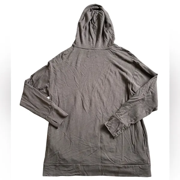 Aerie Brown Modal Blend Long Sleeve Hoodie Pullover Size Small - Image 2