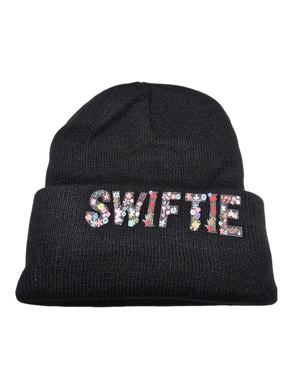 Taylor Swift “Swiftie” Beanie One Size - Black, Unisex - Image 2