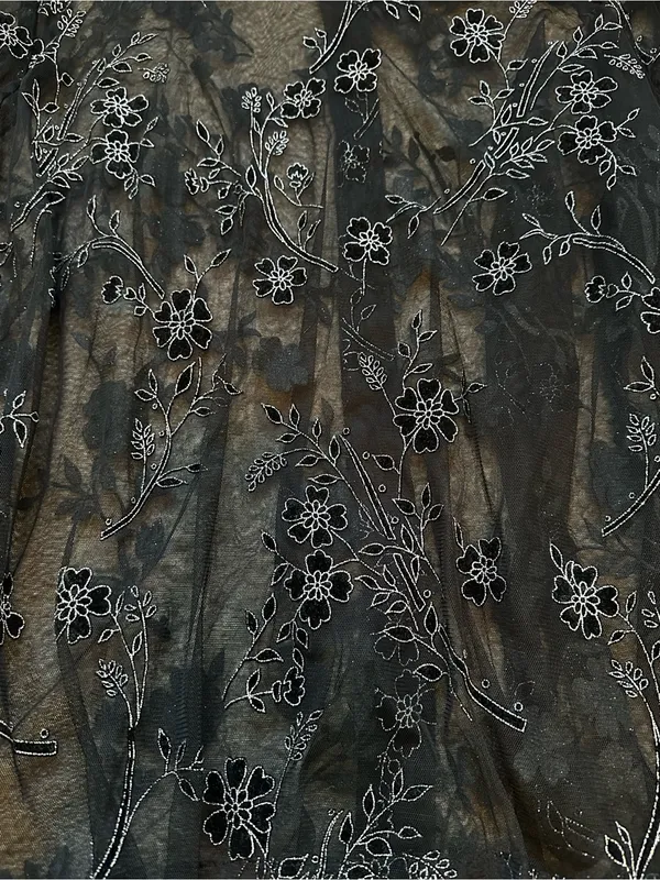 Womens Semi Sheer Velvet Floral Burnout Blouse Dark Romantic Fairy Whimsigoth - Image 3