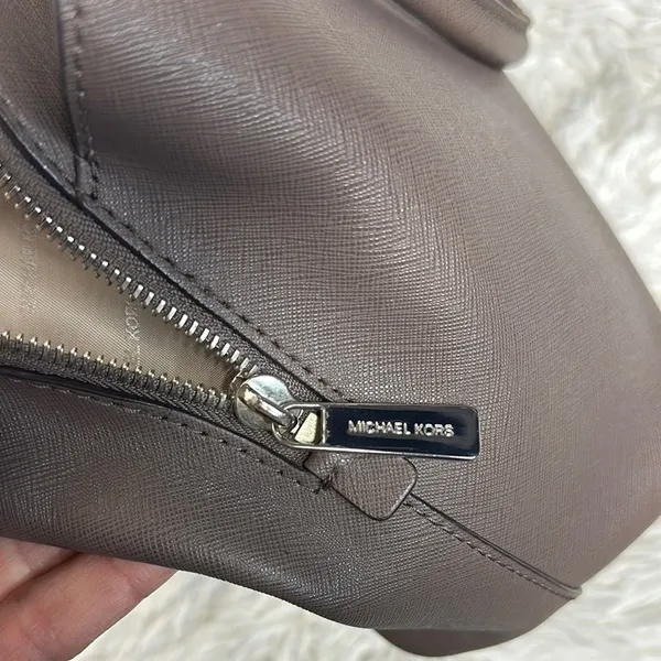 Michael Kors Brown Satchel Saffiano Leather - Image 12