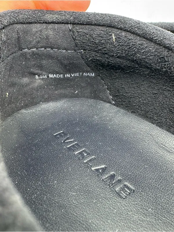Everlane Suede Boat Driving Shoe Black Leather‎ Loafer Size 8.5 NEW minimalist - Image 3