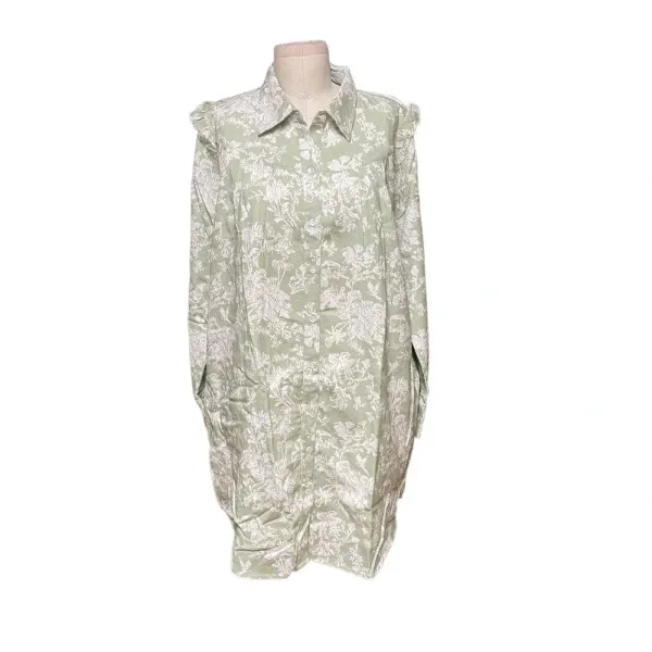Roller Rabbit Caxias Darya Dress Sage Green White‎ Floral Size Medium - Image 3