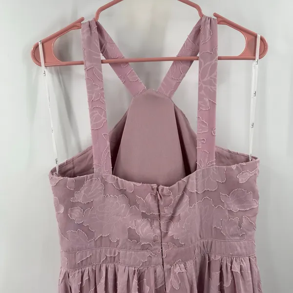 Lulus Dress Women’s SZ Large NWT Love and Beyond Mauve Pink Burnout Floral Maxi - Image 9