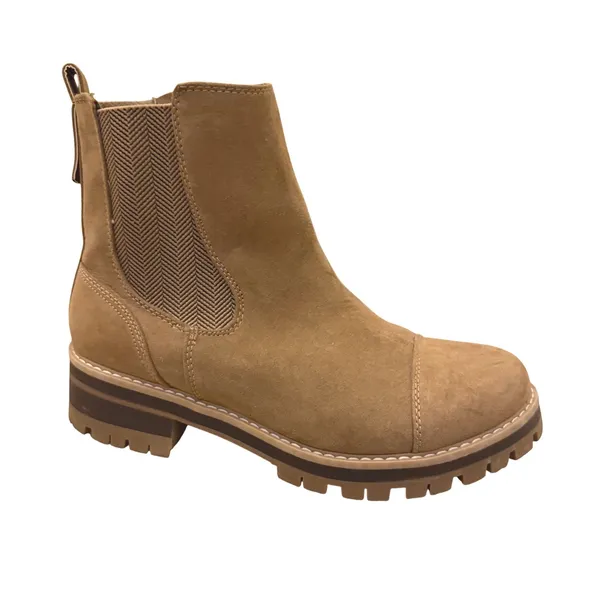 Time‎ and Tru Chelsea Ankle Boots Tan Faux Suede Lug Sole Womens 9W WWTT41FF006 - Image 2