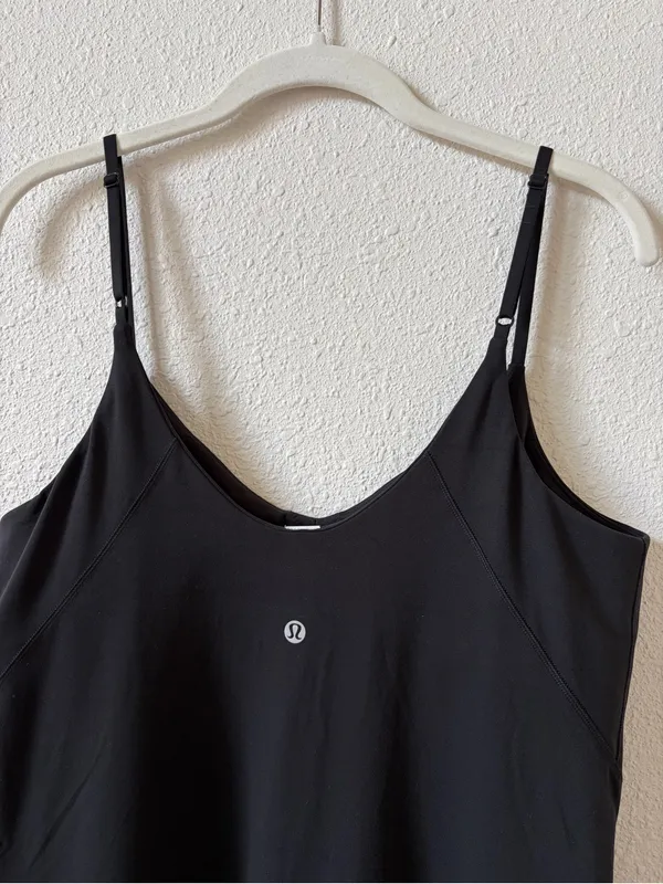 Lululemon Align Mini Flare Bodysuit Jumpsuit Size 14 Black Neutral Sporty - Image 4