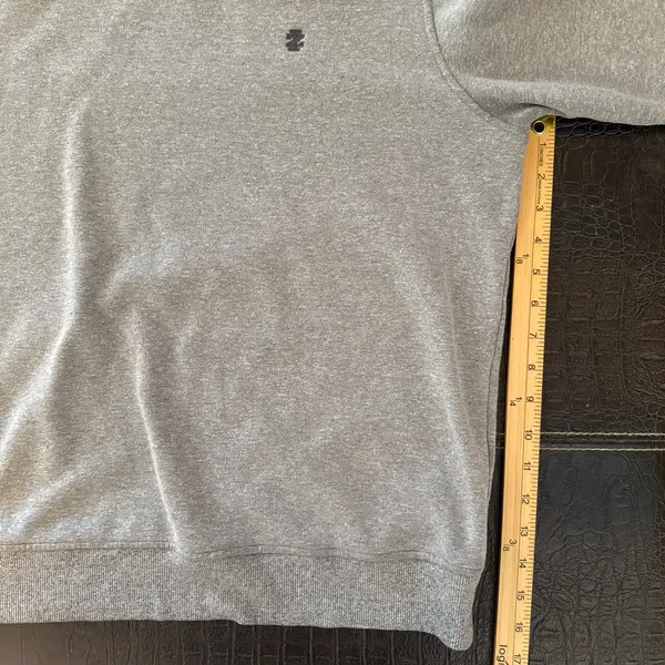 IZOD Fleece Crewneck Pullover Sweatshirt Gray Large - Image 4