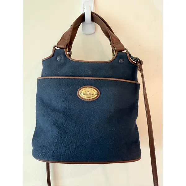 Etienne Aigner Crossbody Bag Women's Blue Detachable Strap Lightweight Leather - Image 3