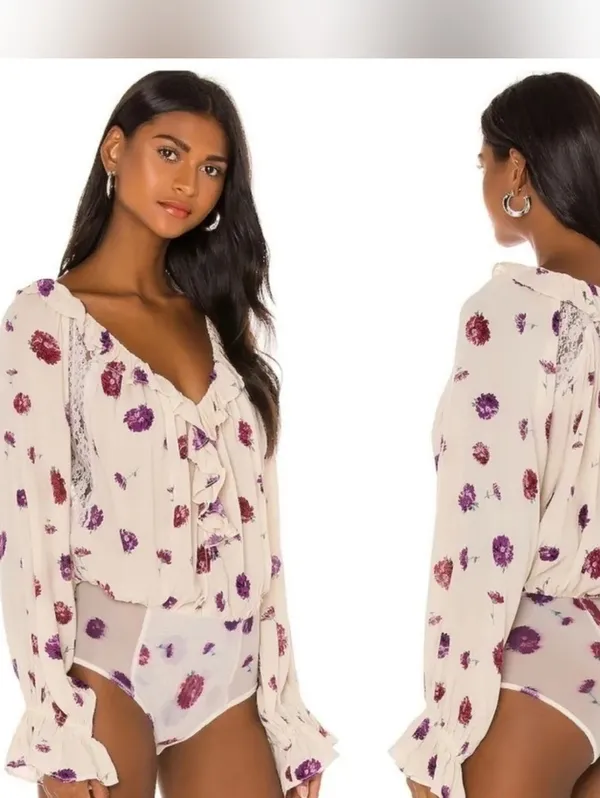 Free People Poppy Printed Bodysuit - Image 2