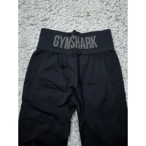 Gymshark Flex High Waisted Leggings Women's Size Medium Black Logo - Image 3