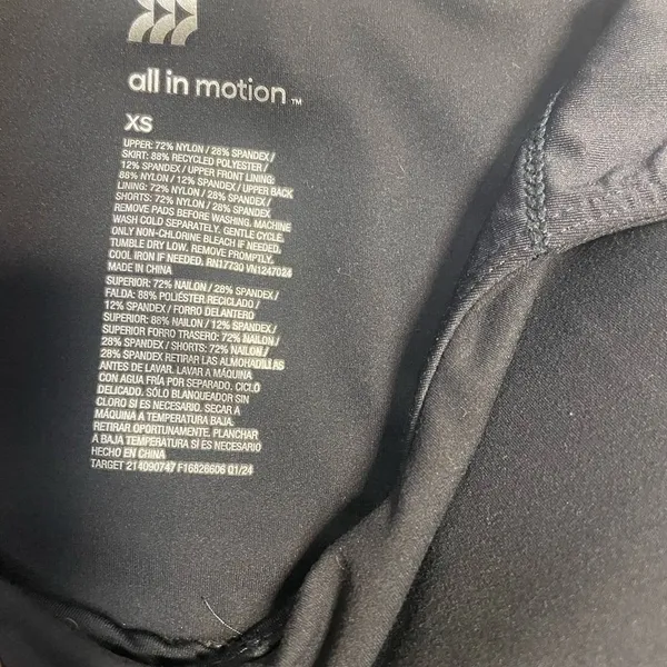 all in motion Black Pleated Tennis Skirt Athleisure Athletic Skort‎ Women's XS - Image 5