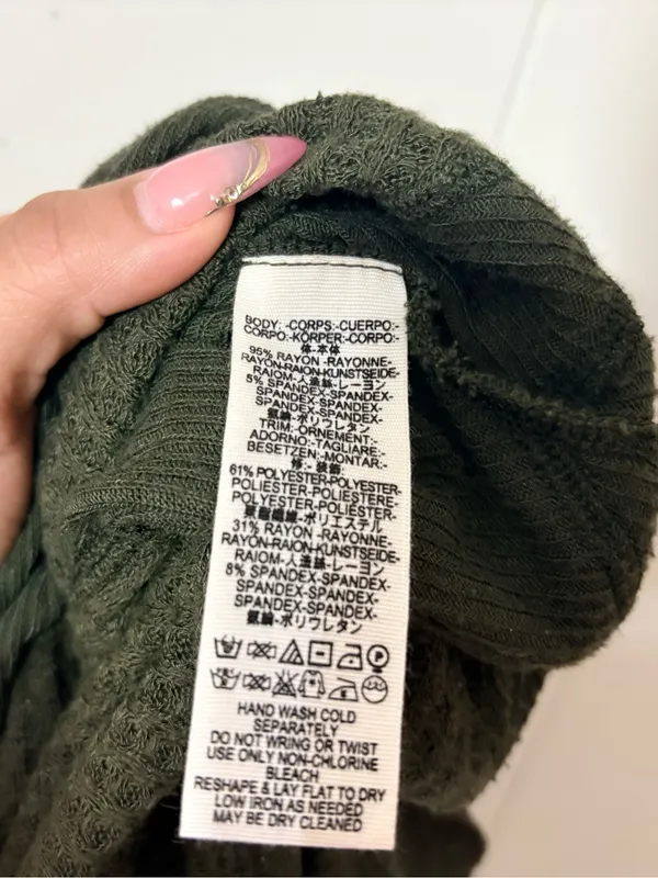 Free People We The Free Catalina Thermal Top Olive Green Long Sleeve XS - Image 11