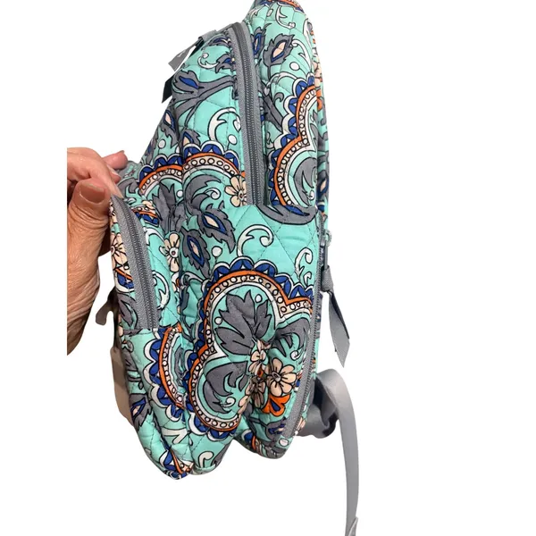 Vera Bradley Essential Compact Backpack Women OS Fan Flowers New Quilted‎ Cotton - Image 7