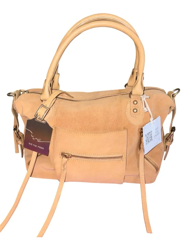 NWT Free People We The Free Suede Baby Emerson Bag Italian Straw - Image 5