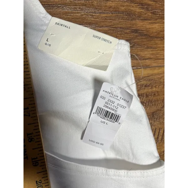 American Eagle NWT Size Large Skirtall Overalls Dress White Pockets Summer - Image 4