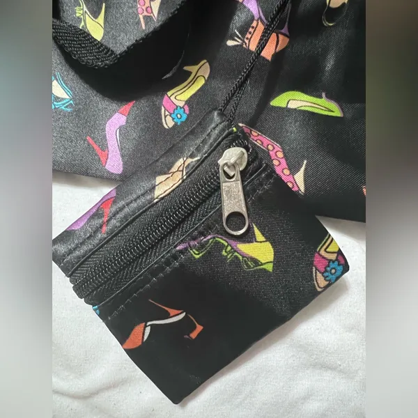🔵Tote Bag with High Heel Shoes Black - Image 3