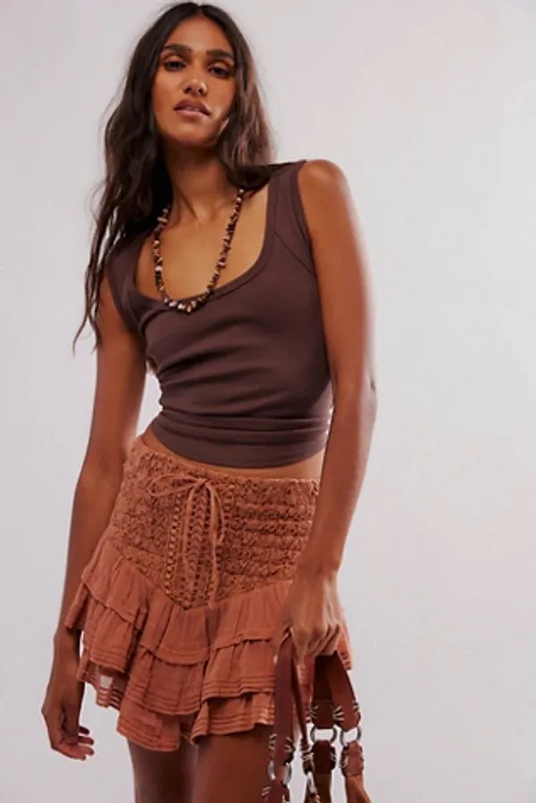 Free People Lucia Ruffle Mini Skirt - Image 3