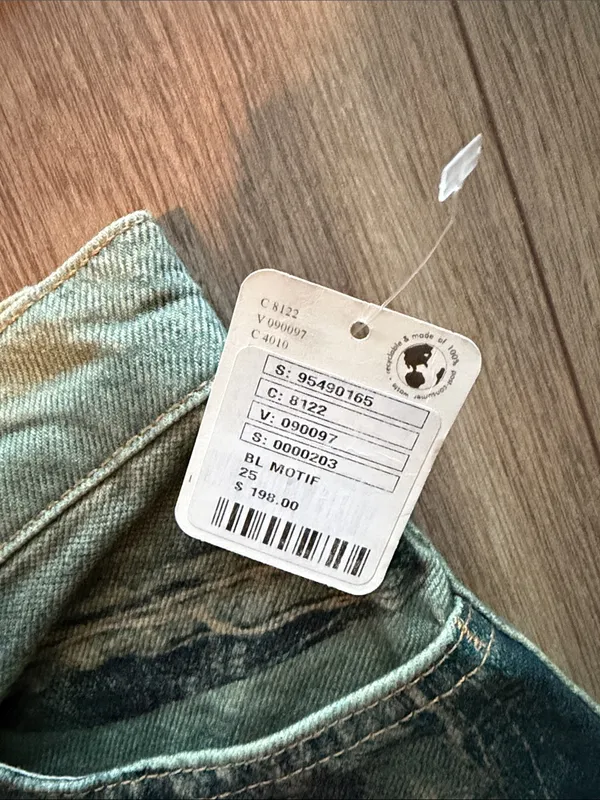 Free People Illusions Patchwork Barrel Jeans- size 25 - Image 7