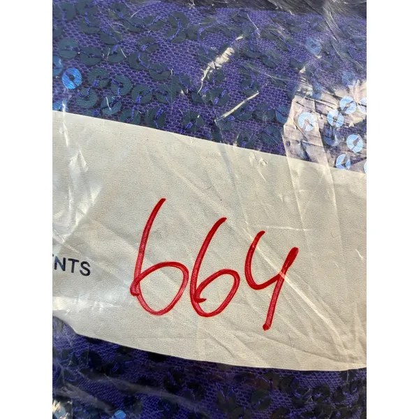 Betsey Johnson Evening Blue Sequin Milkmaid Mini Dress Puff Sleeve Size 6 - Image 5
