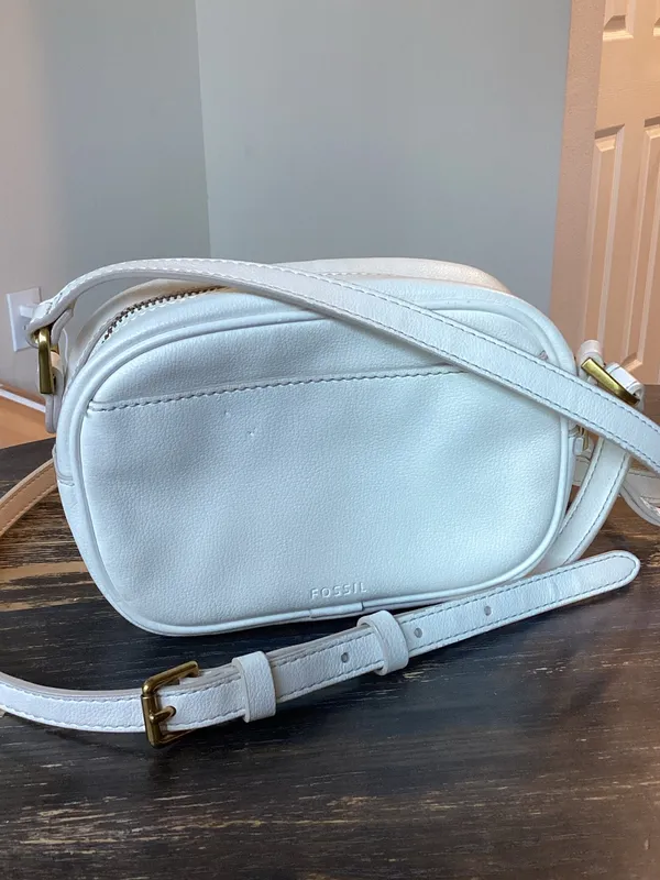 Fossil White Crossbody with Multicolor Studs - Image 2
