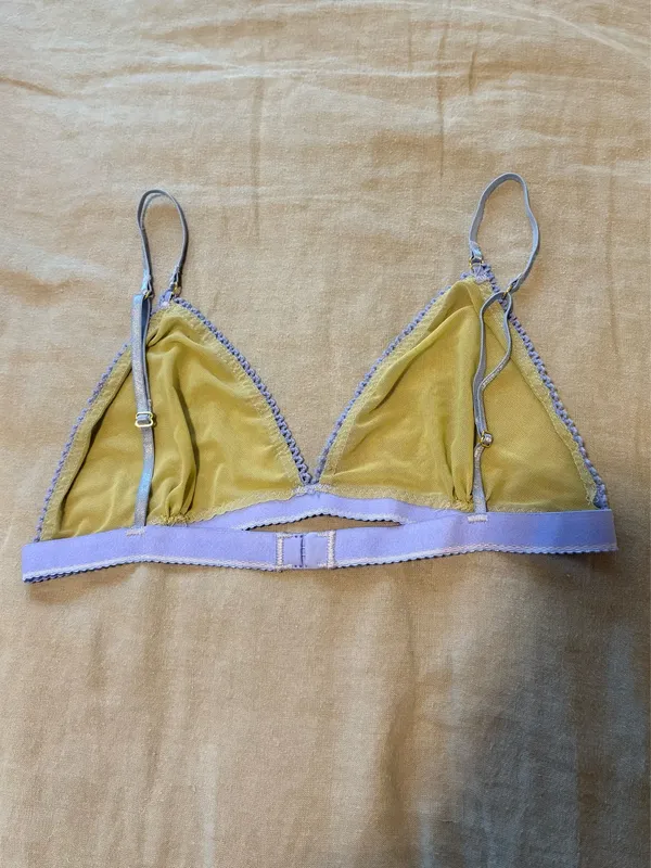 Nette Rose Triangle Mesh Bralette Yellow Size M - Image 2