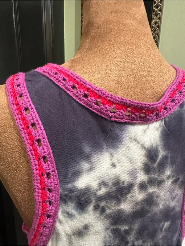 Natural Life Purple Tie‑Dye Crochet Trim Dress – Size Medium – NWT - Image 10