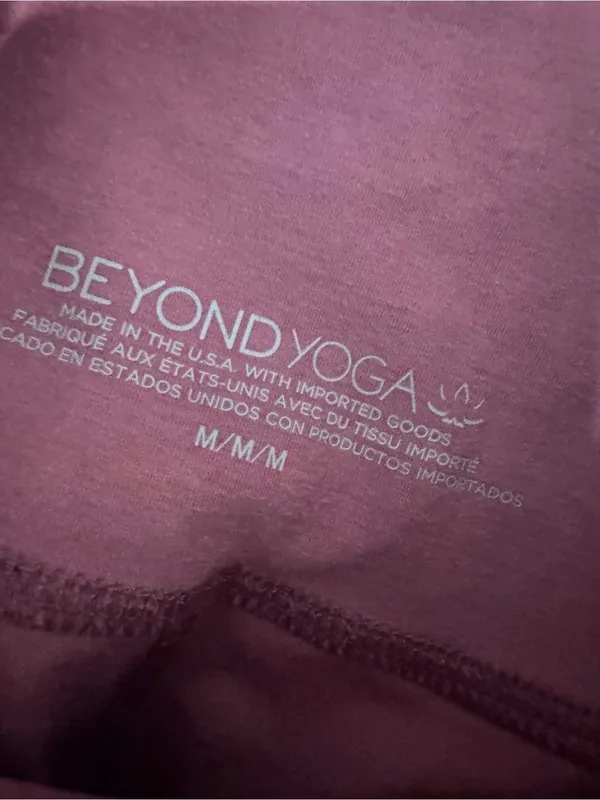 Beyond Yoga Spacedye High Waisted Leggings Smooth Mauve Heather M 22” Inseam - Image 5