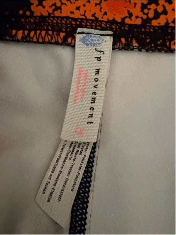 Free People FP Movement "Liza" Illusion Floral Leggings Women’s Size L - Image 6