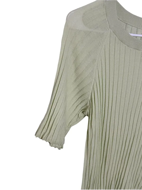 Free People Crewneck Ribbed Sweater Top Sugared Mint Green Large - Image 8