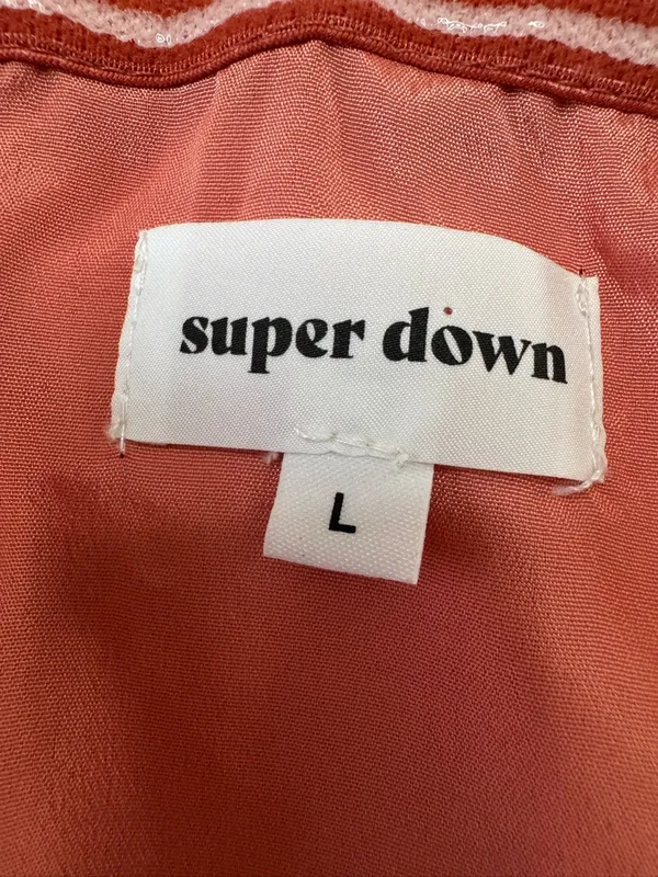 Superdown x Revolve Tammie Off The Shoulder Mini Dress in Rust Satin Large $68 - Image 6