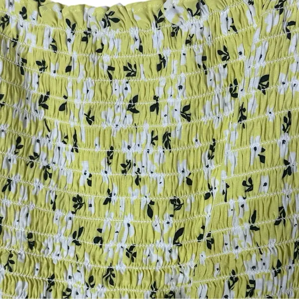 For Love & Lemons Chrysanthemum Mini Dress Lemonade Yellow Floral Medium - Image 8