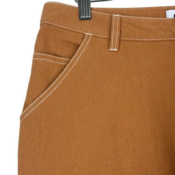 NWT RSQ Relaxed Carpenter Pants Womens L Brown High Rise Straight Streetwear - Image 4