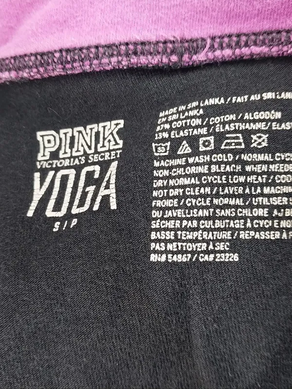 Victoria's Secret PINK Fold Over Yoga Y2K Retro Casual Leggings - Image 7