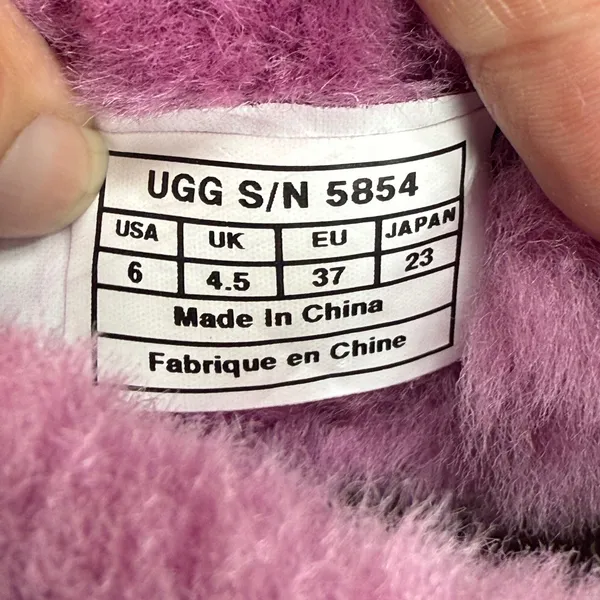 UGG Mini Boots Suede Leather Sheepskin‎ Lined SugarPlum Women's Size 6 - Image 6