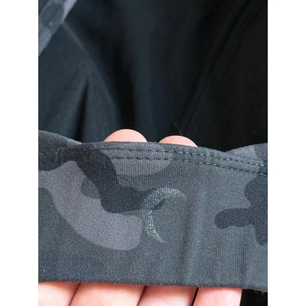 Zyia Active Camo adjustable mesh sports bra gray black padded size L - Image 8