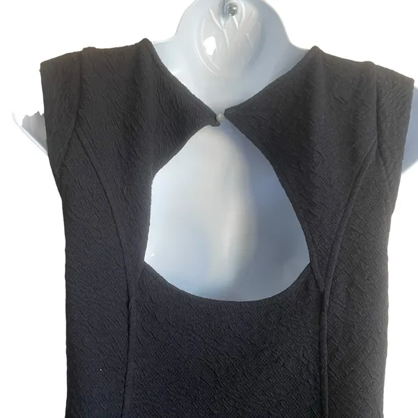 Y2K Free People Embroidered Peplum Top M Keyhole‎ Back Indie Sleaze Festival - Image 6