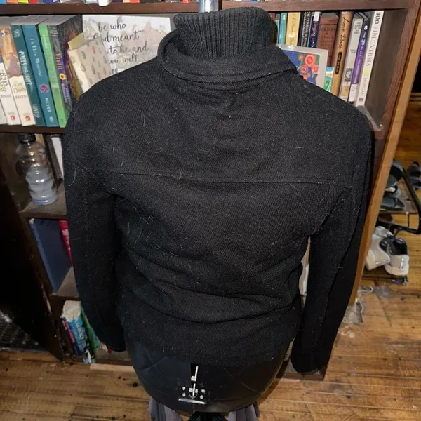 Gap wool business casual S professional black bomber coat - Image 3