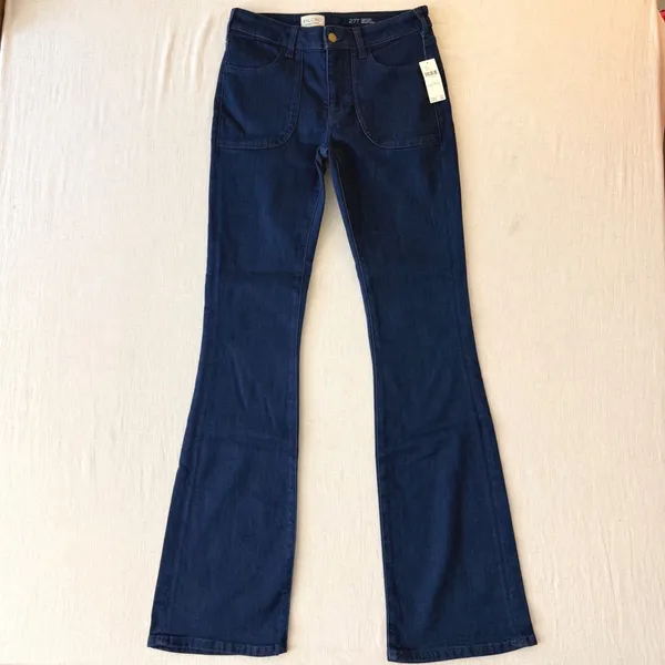 Pilcro Low-Rise Icon Flare Jeans Womens 27 Tall Blue Denim NWT - Image 2