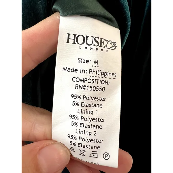 House of CB Jolanda Emerald Green Off Shoulder Mini Dress Size M - Image 9