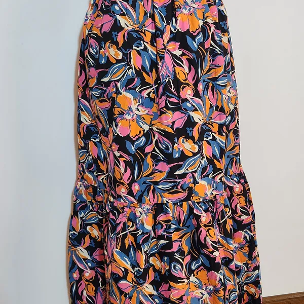 French Connection Cotton Floral Midi Dress Size Large NWT Wedding Guest Dress - Image 4