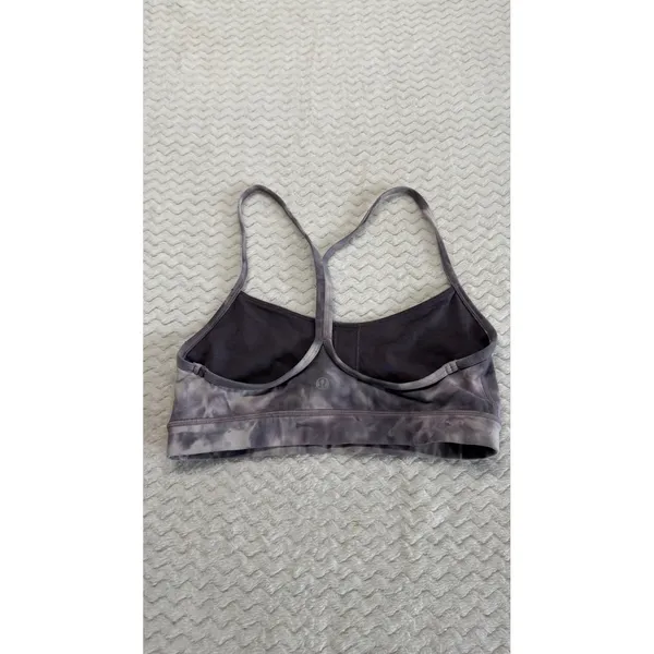 Lululemon Flow Y Bra Nulu Diamond Dye Graphite Grey Bronze Green Size 6 - Image 2