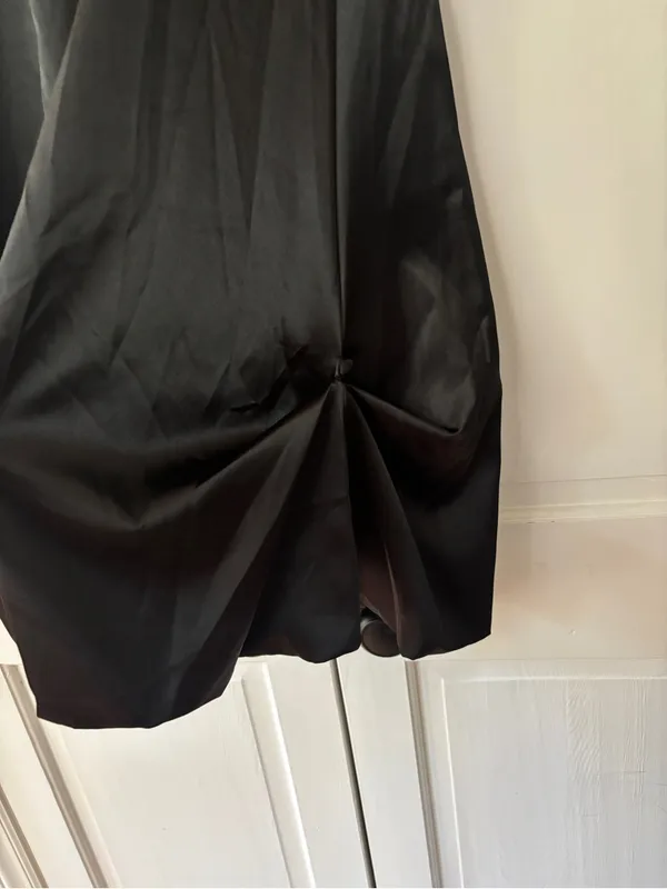 Japanese Weekend San Francisco Maternity‎ Black Strapless Satin Dress Size Small - Image 4