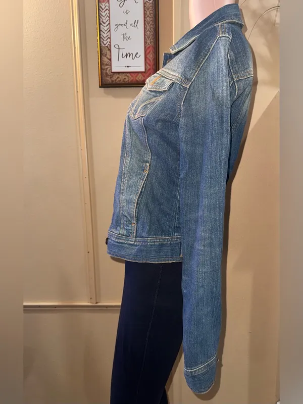 Hollister HCO Surf Co. Stretch Denim Jacket Small - Image 2